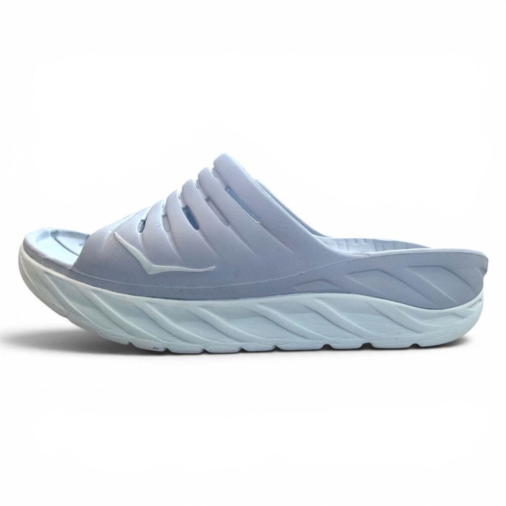 hoka one one ora recovery slide 2 shoes mens 8 women's 10 blue sky sandals